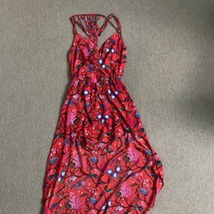 Floral Romper with Train